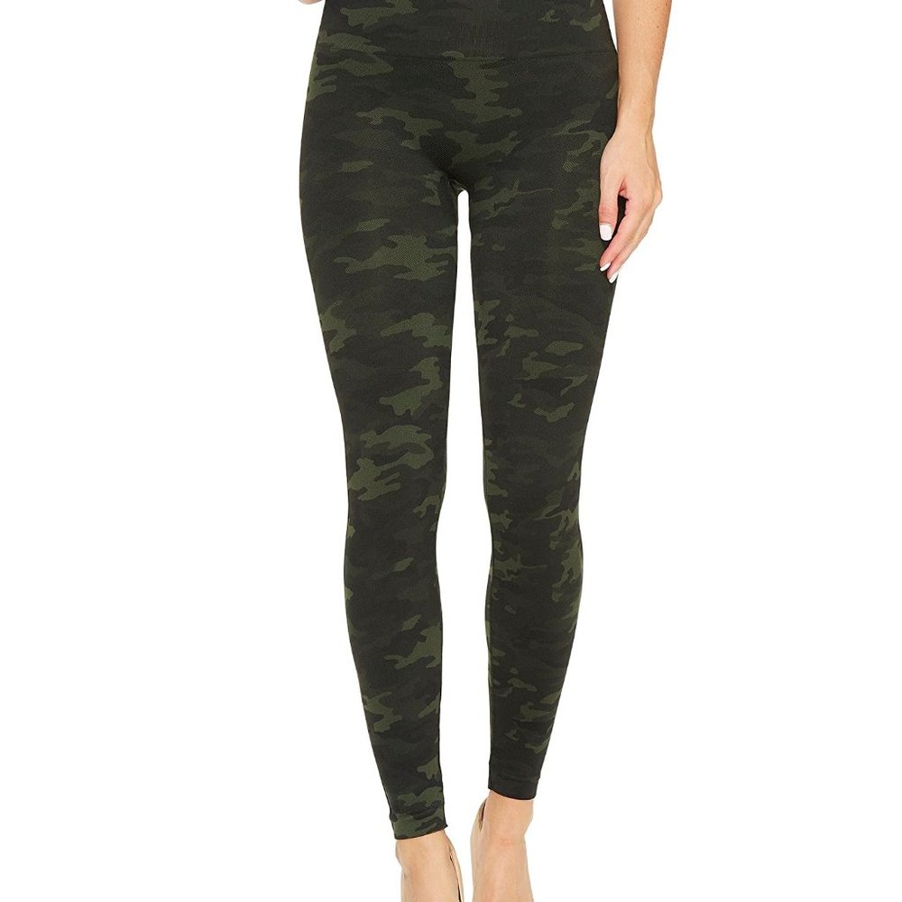 L Green Camo Spanx pants #FL3515 - Picture 1 of 5